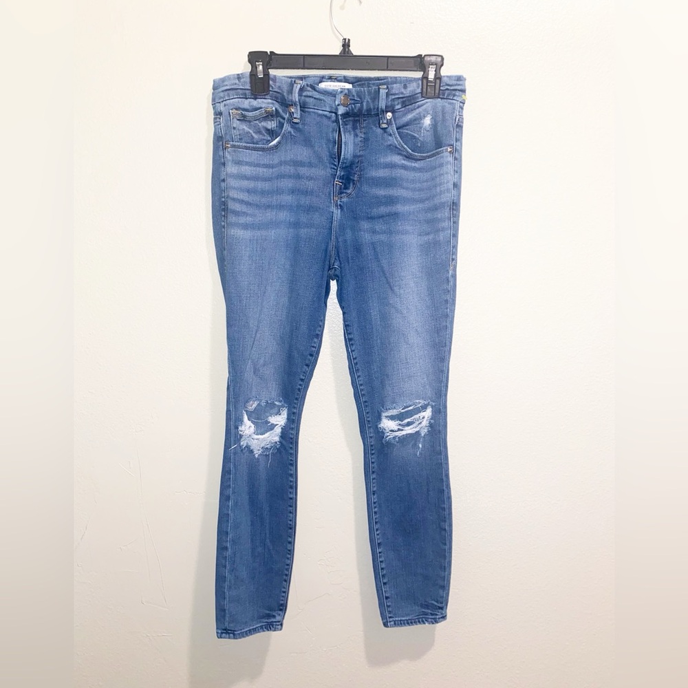 Good American good legs crop distressed Jeans